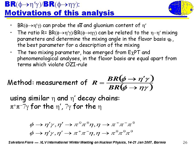 BR /BR : Motivations of this analysis • BR can probe the ss and