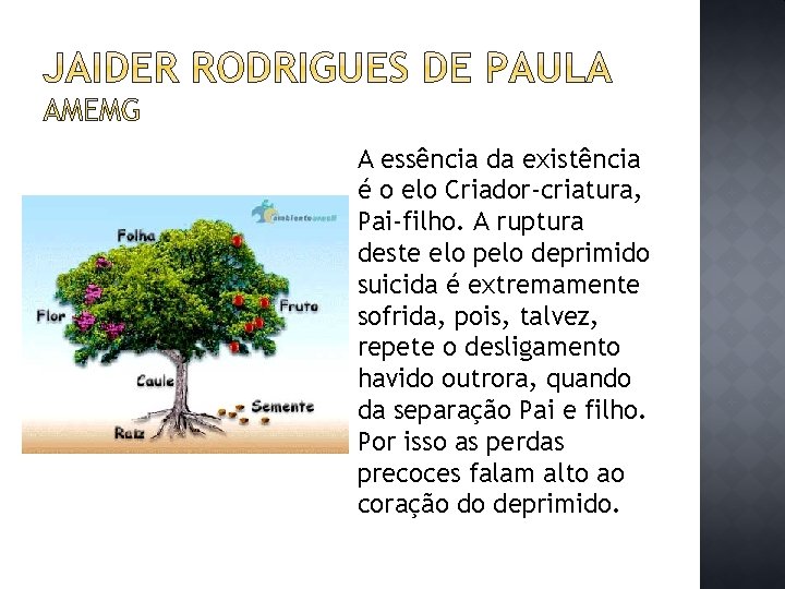 A essência da existência é o elo Criador-criatura, Pai-filho. A ruptura deste elo pelo