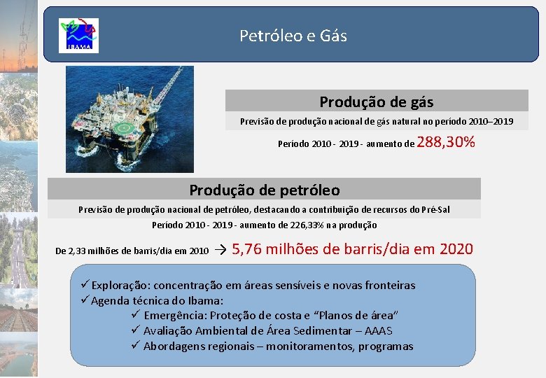 Petróleo e Gás Produção de gás Previsão de produção nacional de gás natural no