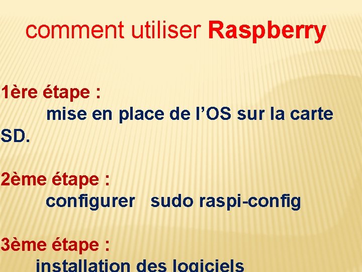 comment utiliser Raspberry 1ère étape : mise en place de l’OS sur la carte