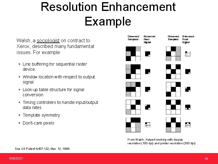 Resolution Enhancement Example Walsh, a sociologist on contract to Xerox, described many fundamental issues.