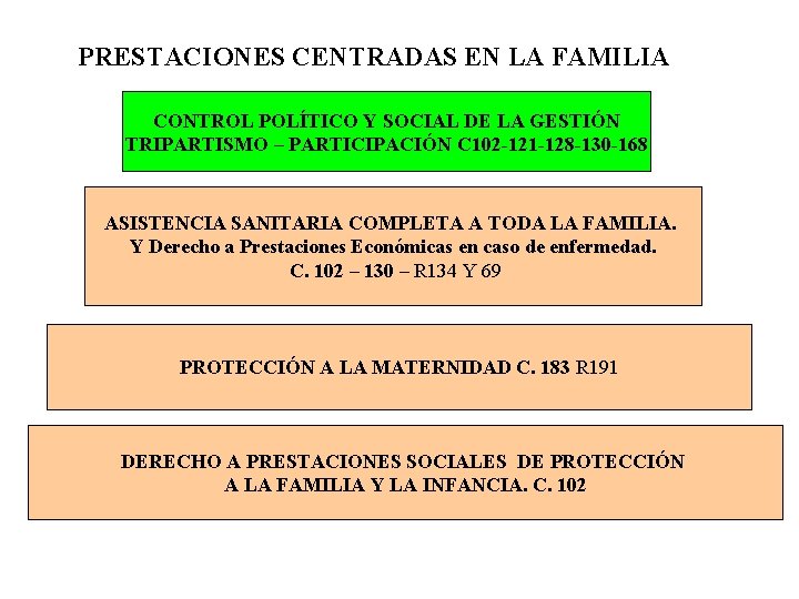 PRESTACIONES CENTRADAS EN LA FAMILIA CONTROL POLÍTICO Y SOCIAL DE LA GESTIÓN TRIPARTISMO –