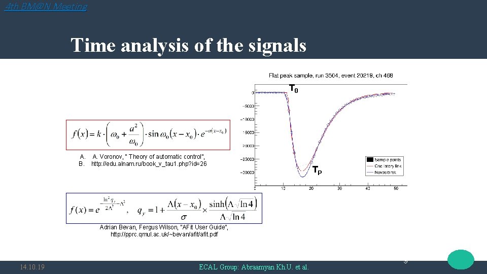 4 th BM@N Meeting Time analysis of the signals T 0 A. A. Voronov,