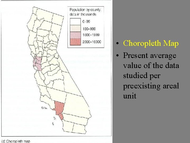  • Choropleth Map • Present average value of the data studied per preexisting