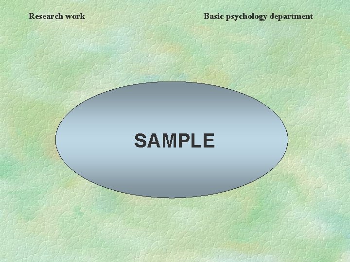 Research work Basic psychology department SAMPLE 