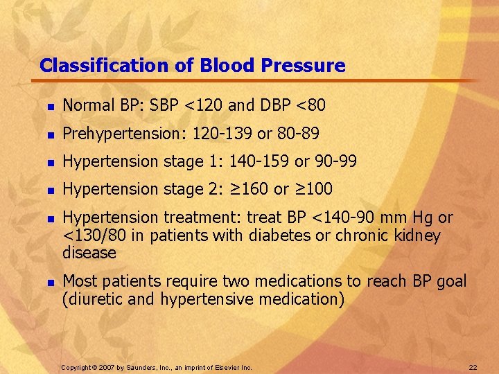 Classification of Blood Pressure n Normal BP: SBP <120 and DBP <80 n Prehypertension: