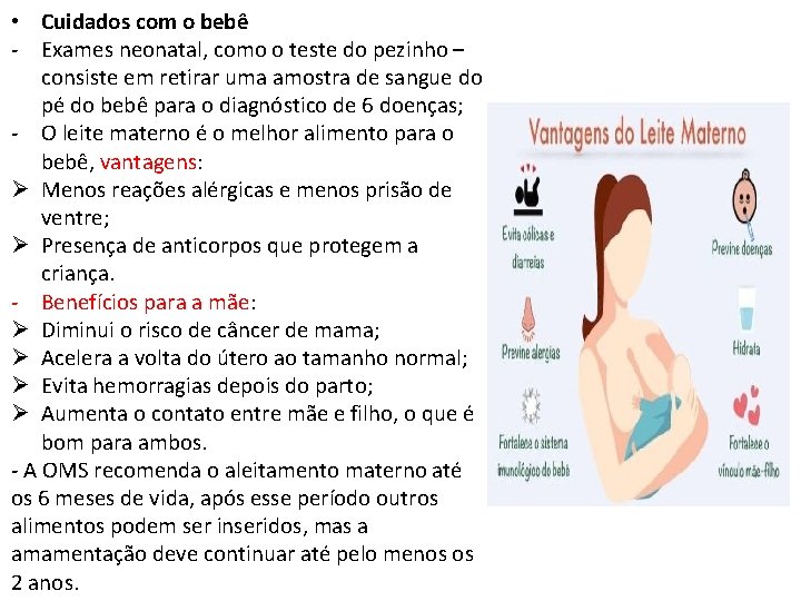  • Cuidados com o bebê - Exames neonatal, como o teste do pezinho