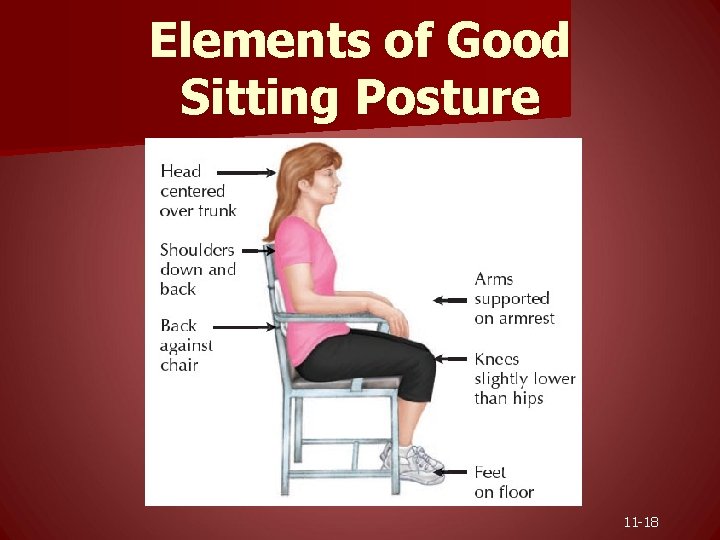 Elements of Good Sitting Posture 11 -18 