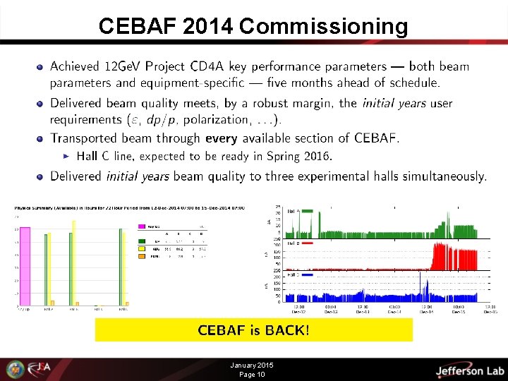 CEBAF 2014 Commissioning January 2015 Page 10 