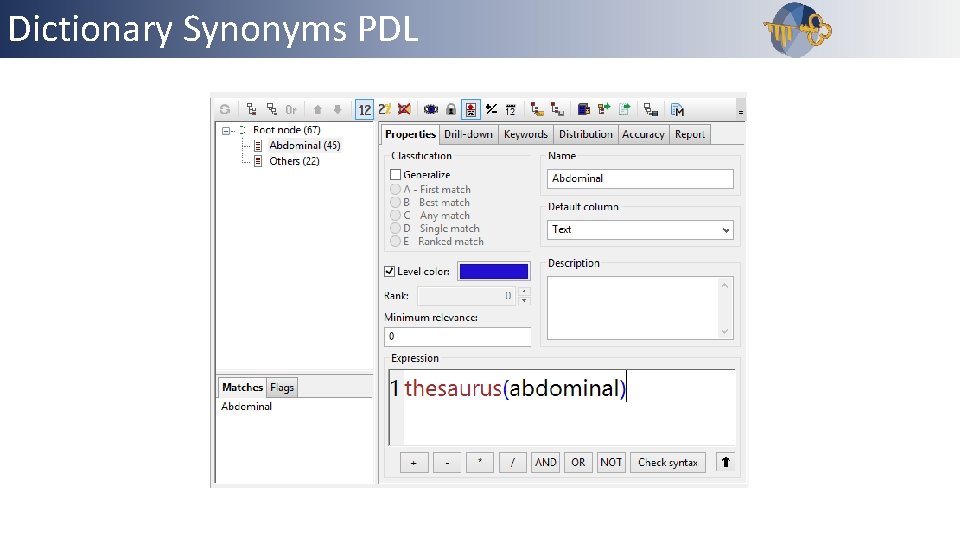 Dictionary Synonyms PDL Outline 