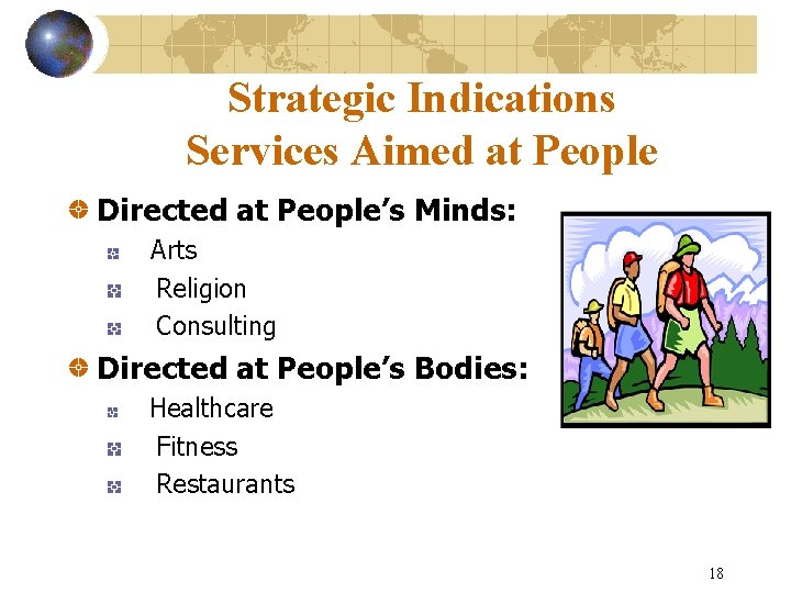 Strategic Indications Services Aimed at People Directed at People’s Minds: Arts Religion Consulting Directed