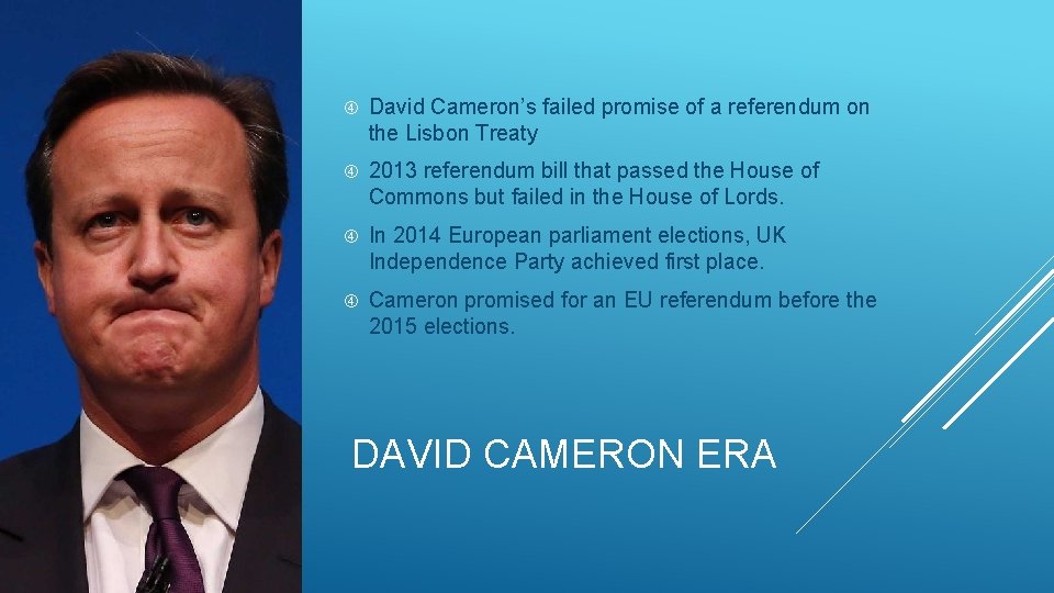  David Cameron’s failed promise of a referendum on the Lisbon Treaty 2013 referendum