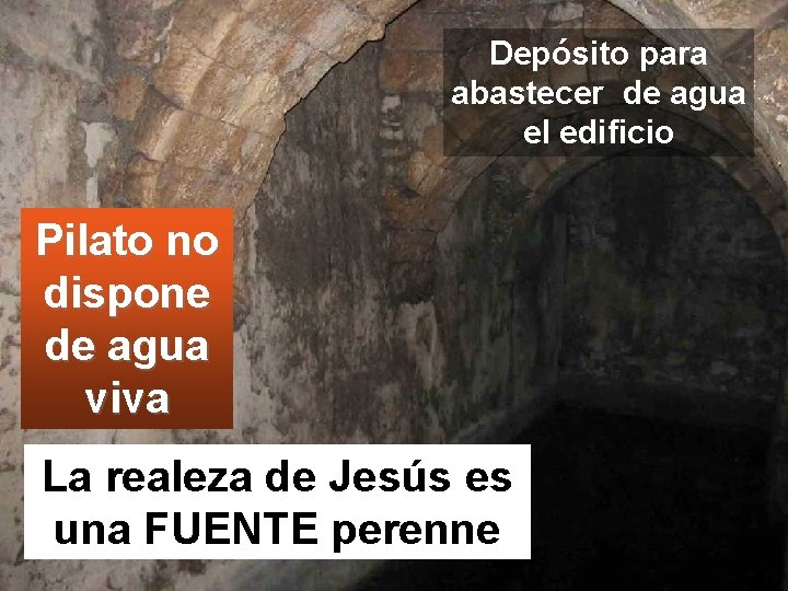 Depósito para abastecer de agua el edificio Pilato no dispone de agua viva La