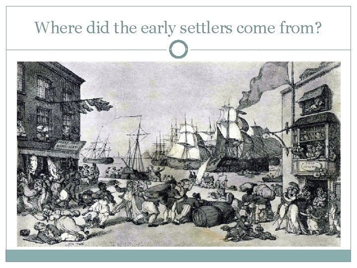 Where did the early settlers come from? 