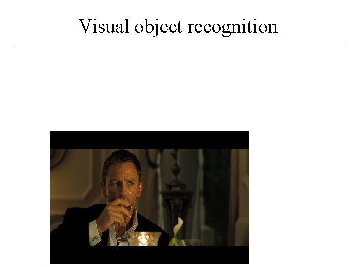 Visual object recognition 