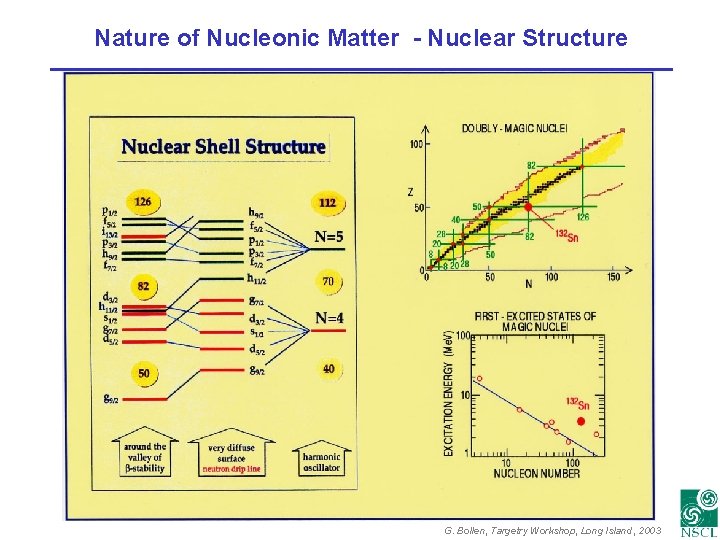 Nature of Nucleonic Matter - Nuclear Structure G. Bollen, Targetry Workshop, Long Island, 2003