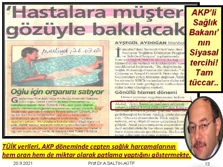 AKP’li Sağlık Bakanı’ nın Siyasal tercihi! Tam tüccar. . TÜİK verileri, AKP döneminde cepten