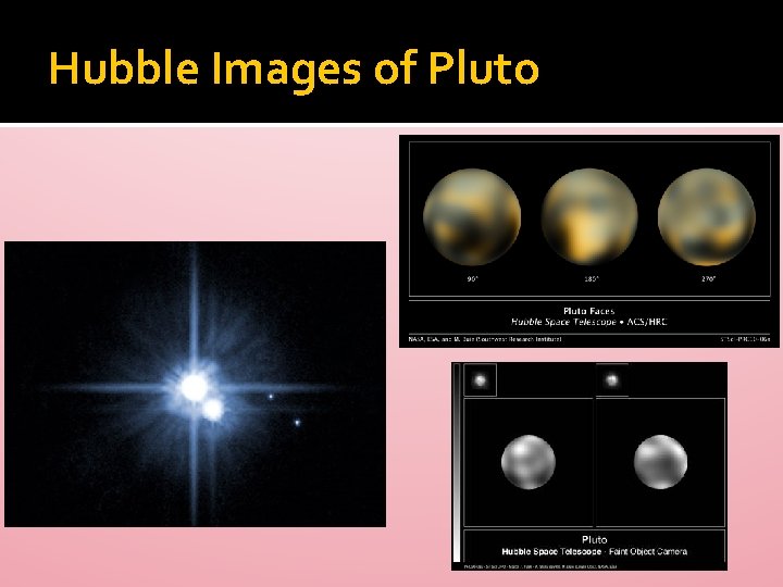 Hubble Images of Pluto 