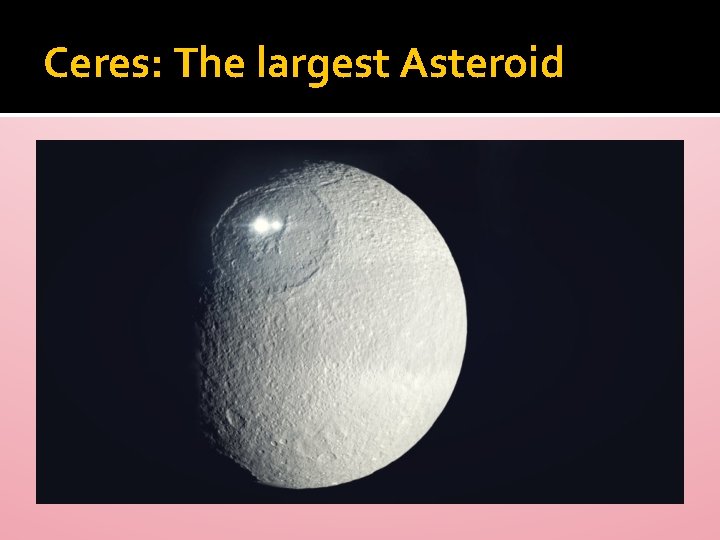 Ceres: The largest Asteroid 