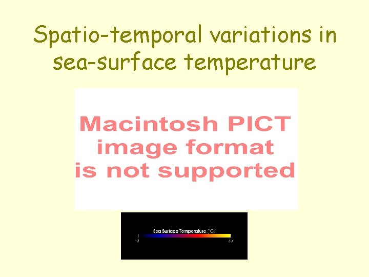 Spatio-temporal variations in sea-surface temperature 