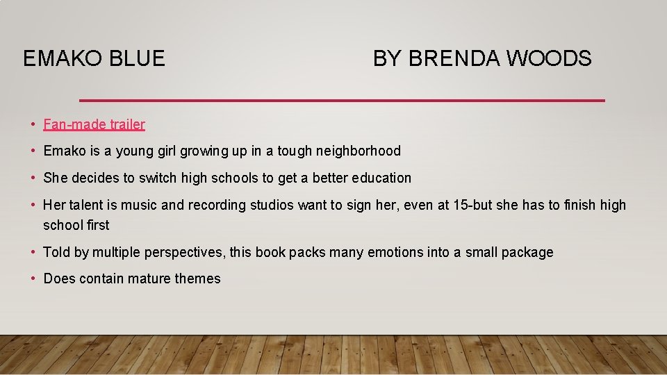 EMAKO BLUE BY BRENDA WOODS • Fan-made trailer • Emako is a young girl