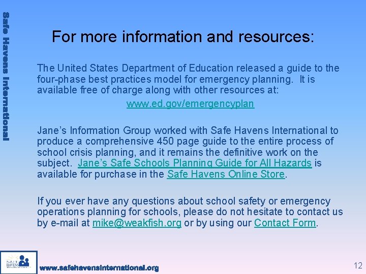 For more information and resources: The United States Department of Education released a guide