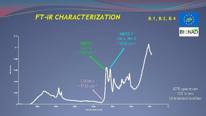 FT-IR CHARACTERIZATION AMIDE II CN ν, NH δ ~1550 cm-1 0. 12 AMIDE I