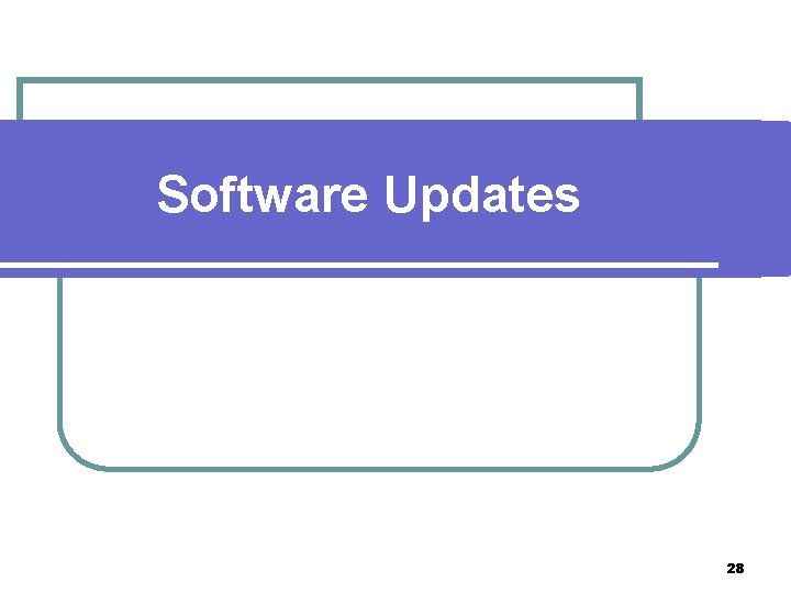 Software Updates 28 
