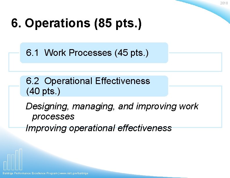2018 6. Operations (85 pts. ) 6. 1 Work Processes (45 pts. ) 6.