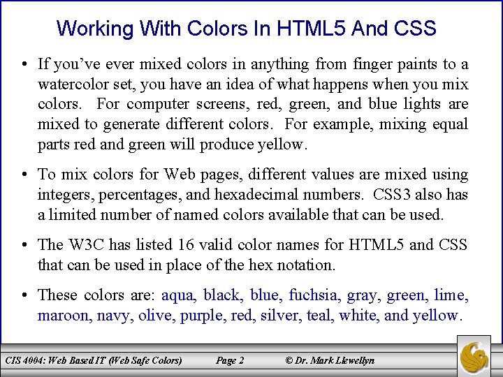 Working With Colors In HTML 5 And CSS • If you’ve ever mixed colors