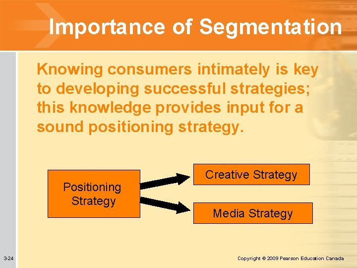 Importance of Segmentation Knowing consumers intimately is key to developing successful strategies; this knowledge
