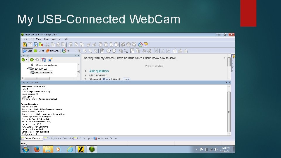 My USB-Connected Web. Cam 