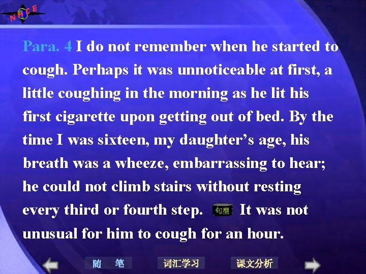 N E C H Para. 4 I do not remember when he started to N E C H Para. 4 I do not remember when he started to