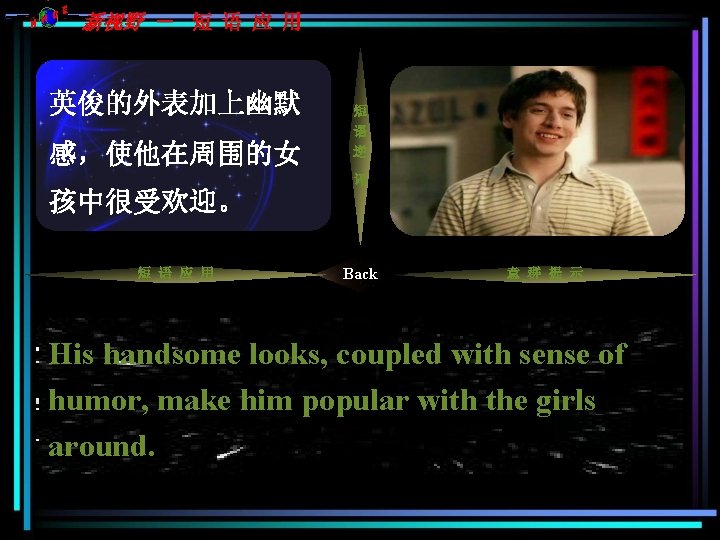 C NH E 新视野 - 短 语 应 用 英俊的外表加上幽默 加上 感,使他在周围的女 短 语 C NH E 新视野 - 短 语 应 用 英俊的外表加上幽默 加上 感,使他在周围的女 短 语