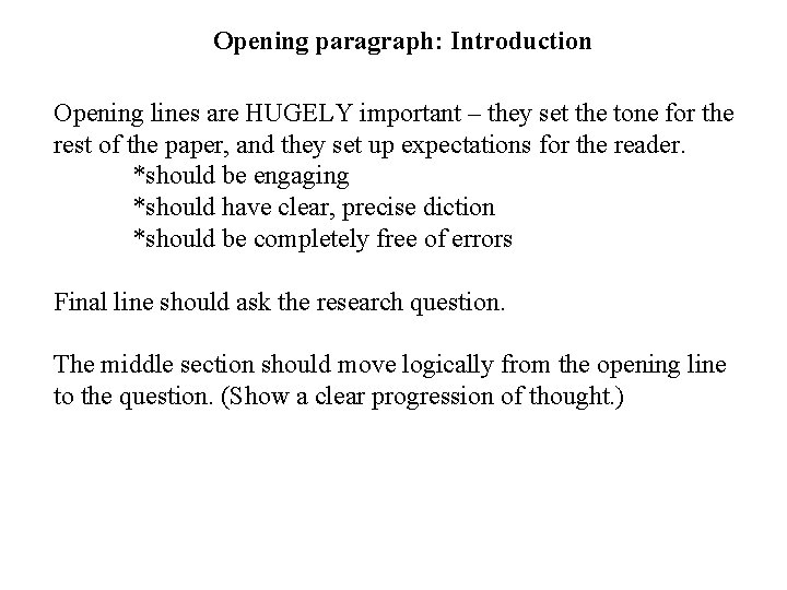What might your paper look like Introduction Grabs