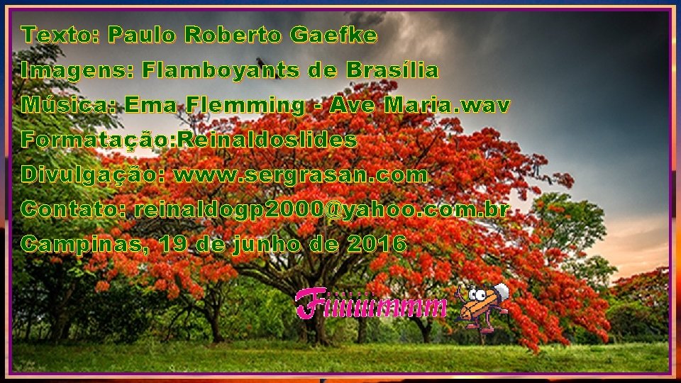 Texto: Paulo Roberto Gaefke Imagens: Flamboyants de Brasília Música: Ema Flemming - Ave Maria.