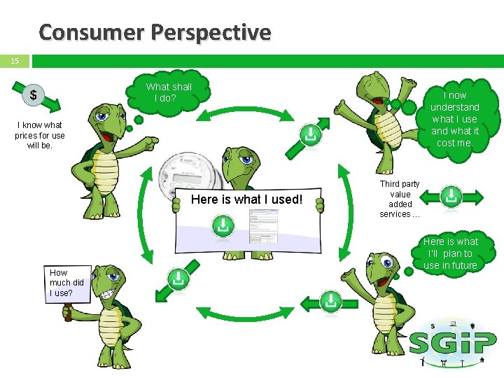 Consumer Perspective 15 What shall I do? $ I now understand what I use