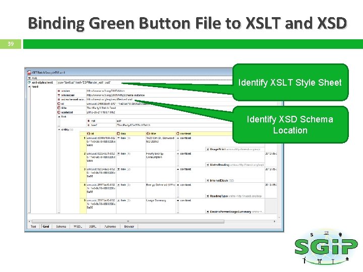 Binding Green Button File to XSLT and XSD 39 Identify XSLT Style Sheet Identify