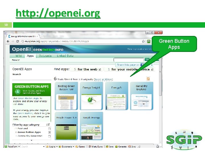 http: //openei. org 50 Green Button Apps 