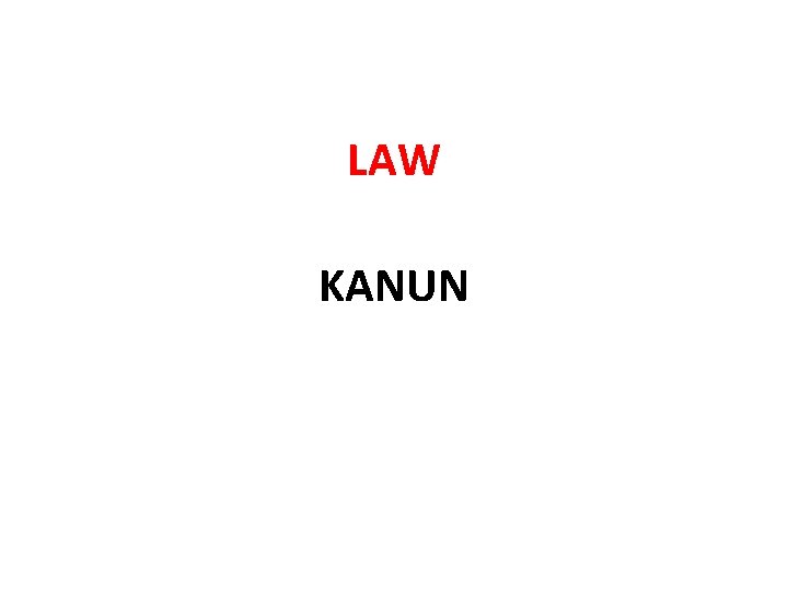 LAW KANUN 