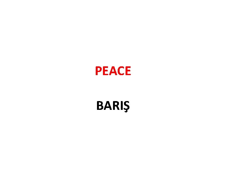 PEACE BARIŞ 