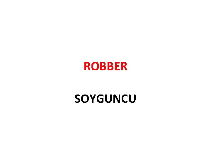 ROBBER SOYGUNCU 