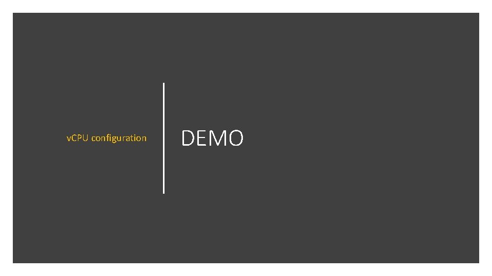 v. CPU configuration DEMO 