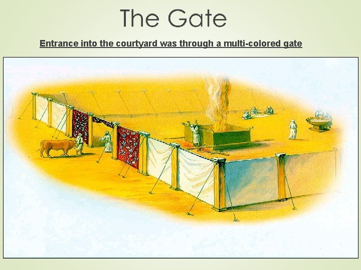 Entrance into the courtyard was through a multi-colored gate 