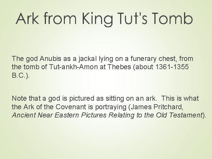 The god Anubis as a jackal lying on a funerary chest, from the tomb