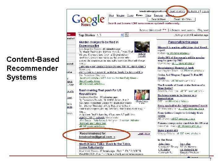 Content-Based Recommender Systems 7 