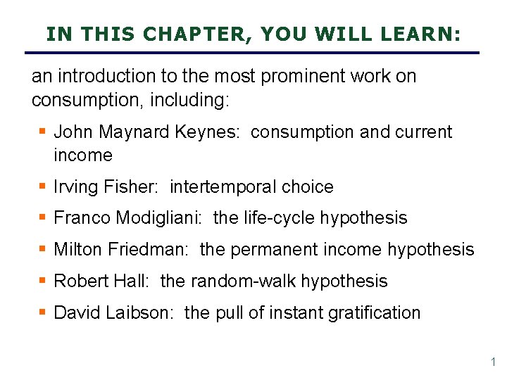IN THIS CHAPTER, YOU WILL LEARN: an introduction to the most prominent work on
