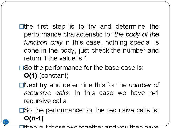�the first step is to try and determine the 42 performance characteristic for the �the first step is to try and determine the 42 performance characteristic for the