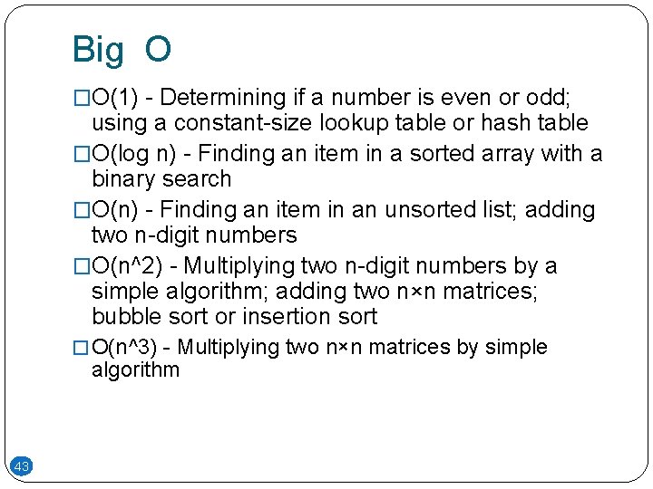 Big O �O(1) - Determining if a number is even or odd; using a Big O �O(1) - Determining if a number is even or odd; using a