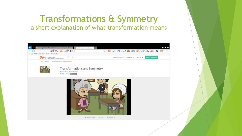 Transformations & Symmetry a short explanation of what transformation means 